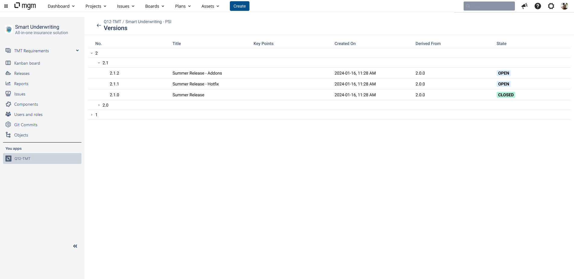 Jira Plugin - Home - Versions.jpg